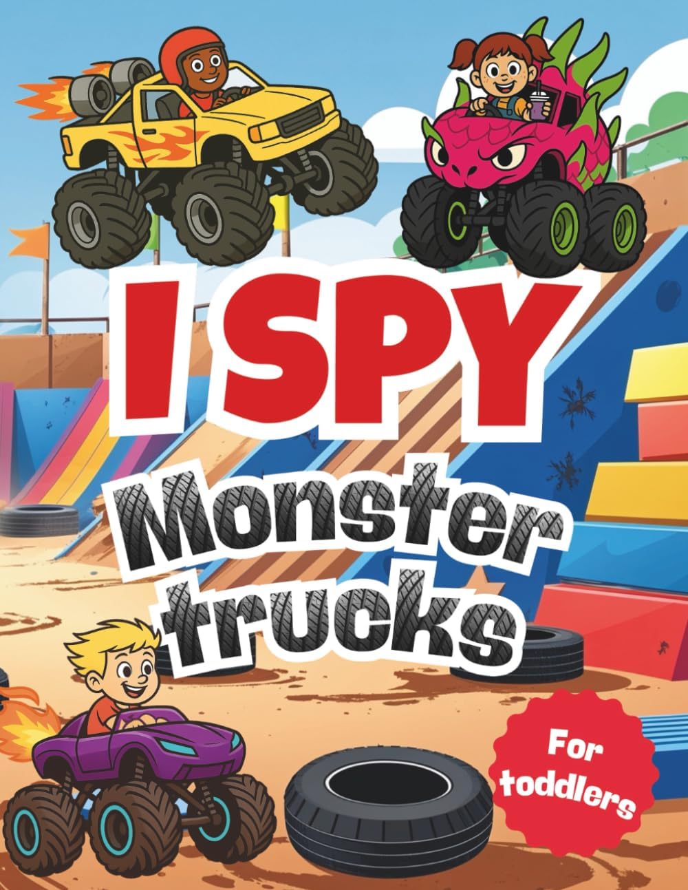 I Spy Monster Trucks: A Fun Search and Find Book for Kids and Toddlers | Preschool Activity Game with Big Vehicles | Perfect Gift for Boys & Girls (I Spy Books for Toddlers) by Pandora Editorial