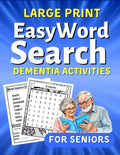Easy Word Search Large Print , The Big Activity Book for Adults, Dementia Activities for Seniors: A Puzzle Book for People with Dementia and who Like ... to Improve Memory, Simple Crafts for Seniors by Mark First Denmark