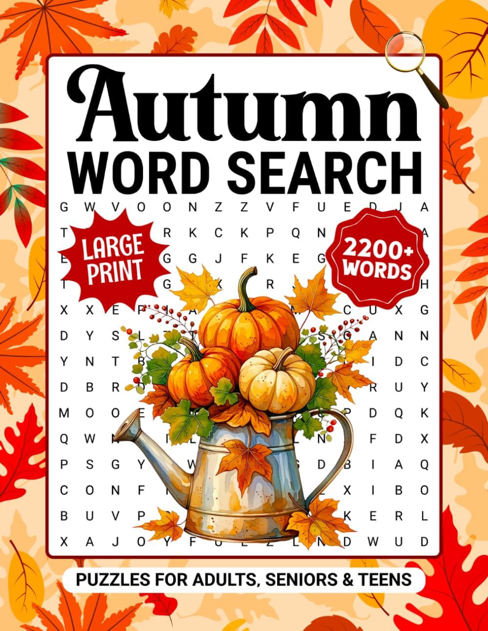 Autumn Large Print Word Search For Seniors: 2200+ Words, Relaxing & Cozy Fall Themed Word Find Puzzles For Adults And Teens, Autumn Activity Book With Solutions by BlueMoon Press