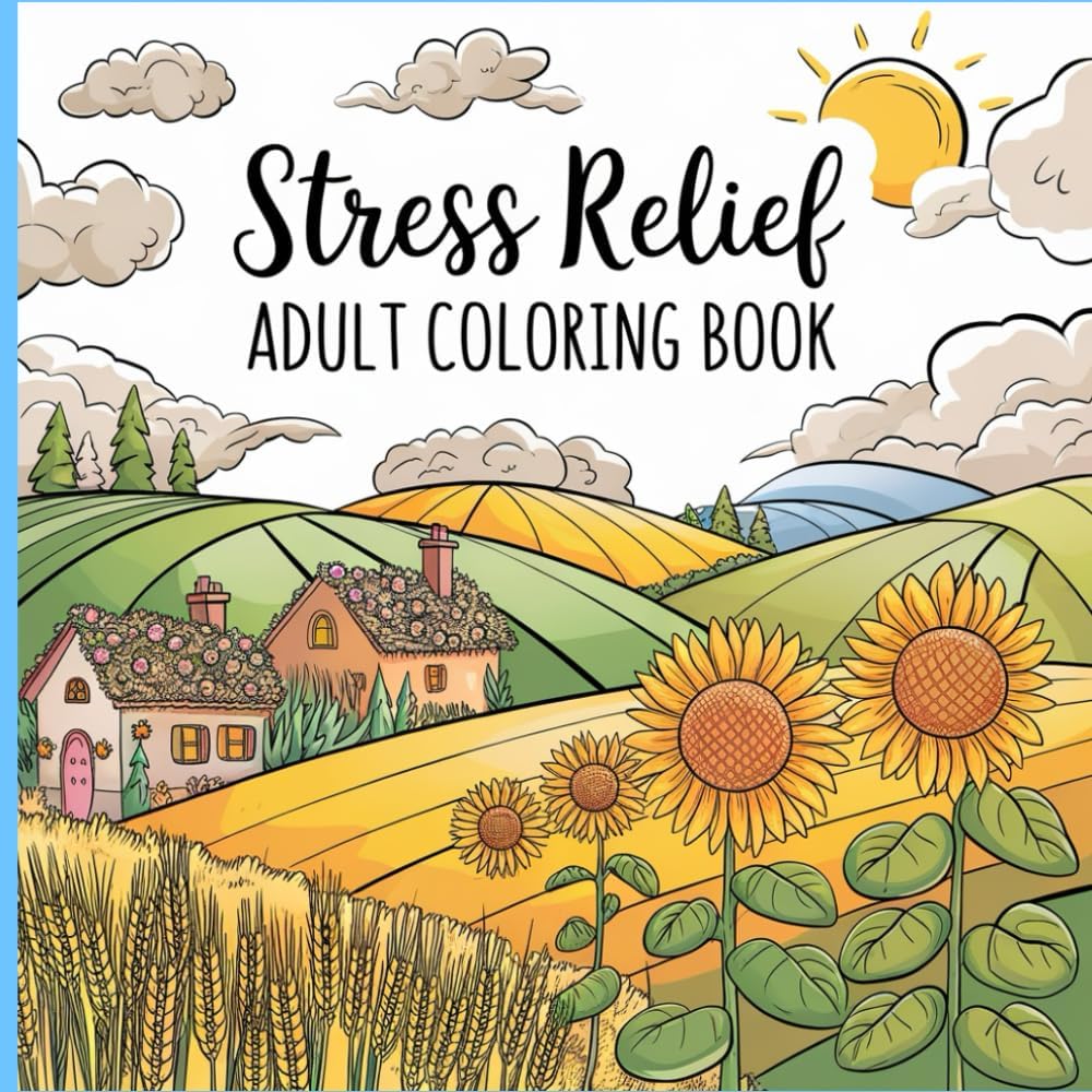 Stress Relief Adult Coloring Book by Heady Lotus