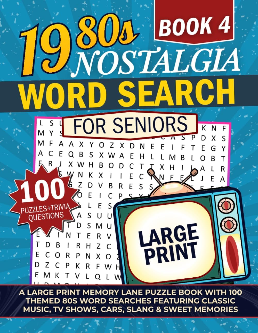1980s Nostalgia Word Search For Seniors: Large Print Puzzle Book with 100 Themed 80s Word Searches Featuring Classic Music, TV Shows, Cars, Slang & ... Lane Nostalgia Word Search for Seniors) by Memory Lane Publishing