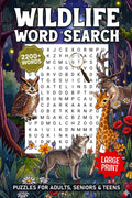 Wildlife Large Print Word Search For Seniors: Fun Wild Life Themed Word Find Puzzles For Adults & Teens, Nature Word Searches With Solutions by BlueMoon Press