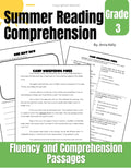 Summer Reading Comprehension Grade 3: Fluency and Comprehension Passages (Reading Practice Workbooks) by Anna Kelly