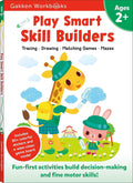 Play Smart Skill Builders Age 2+: Preschool Activity Workbook with Stickers for Toddlers Ages 2, 3, 4: Build Focus and Pen-control Skills: Tracing, Mazes, Matching Games, and More (Full Color Pages) by Gakken early childhood experts