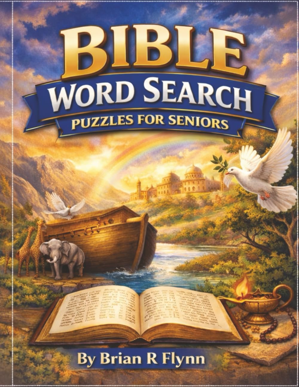 Bible Word Search Puzzles for Seniors: Large print 100 themes with 20 words each lot of fun relaxing brain games by Brian R Flynn