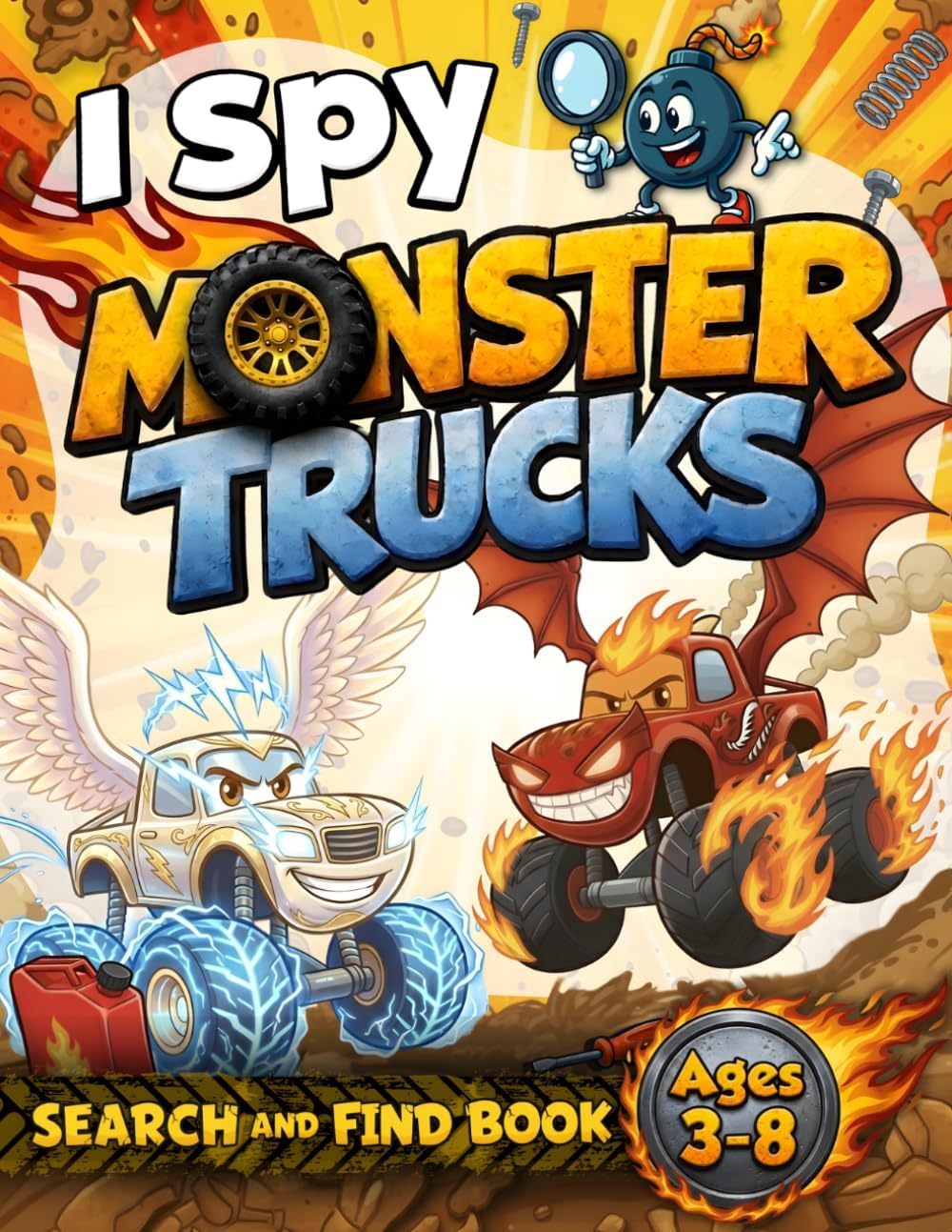 I Spy Monster Trucks Book for Kids Ages 3-8: Search & Find Hidden Clues to Boost Focus, Observation, and Fun! (Monster Truck Universe) by BimbaBoom Books