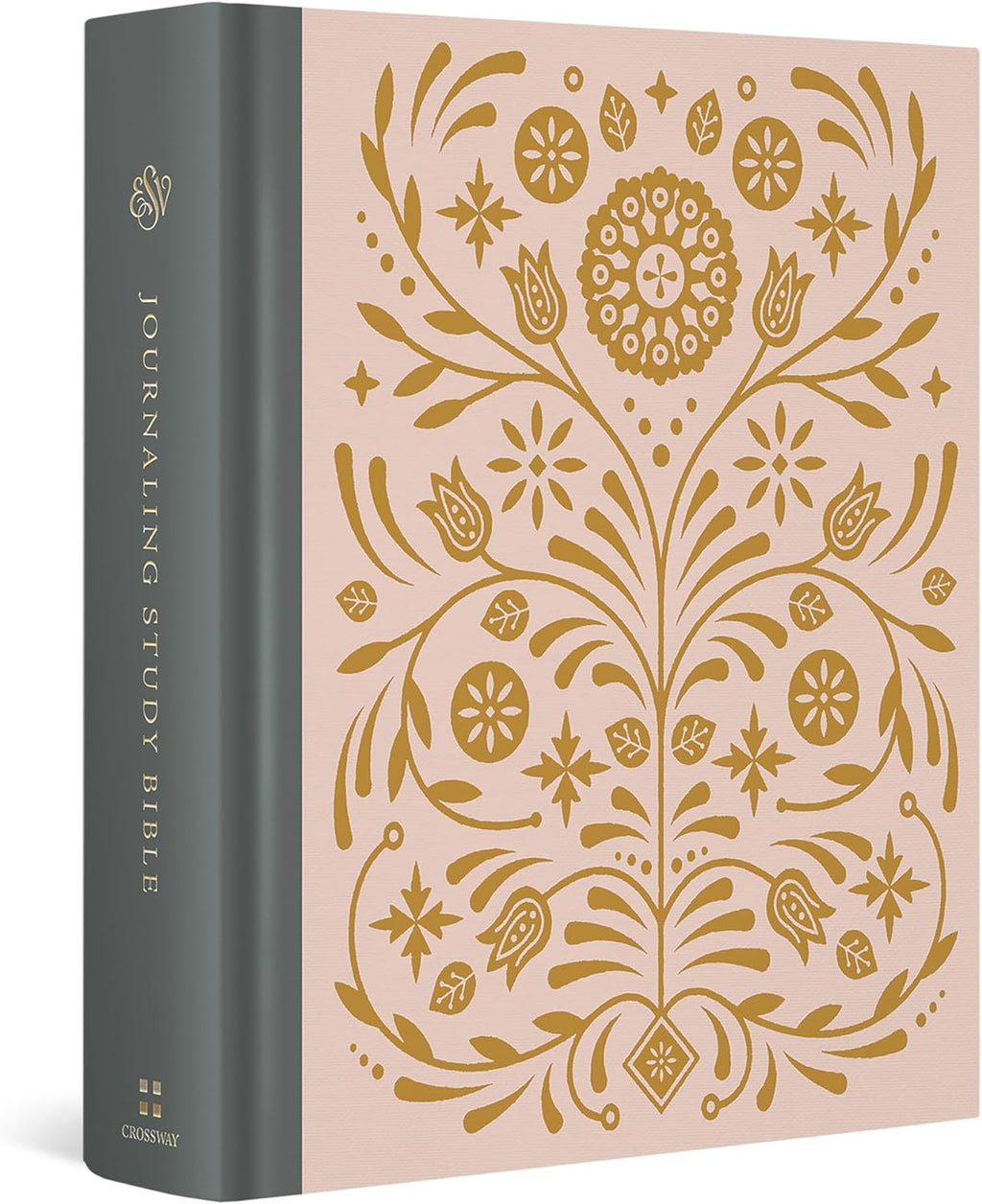 ESV Journaling Study Bible (Cloth over Board, Blush/Ochre, Floral Design): Holy Bible, English Standard Version by ESV Bibles