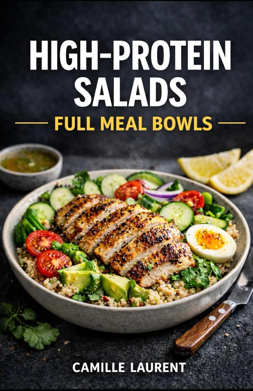 High-Protein Salads — Full Meal Bowls: 60 Protein-Packed Salad Recipes for Meal Prep, Healthy Lunches, and Filling Weeknight Dinners: Easy bowls with ... beans—plus simple dressings, crispy textures by camille laurent