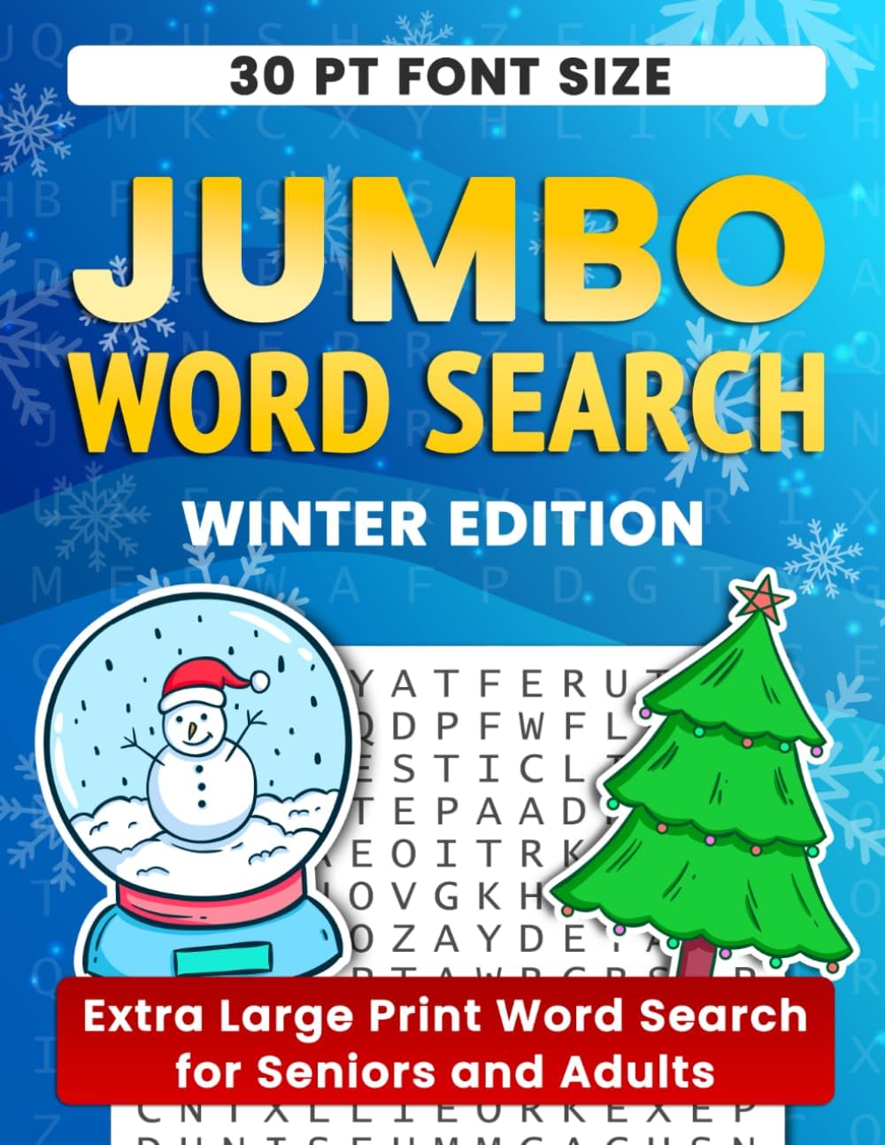 Jumbo Word Search Puzzle Book Winter: Extra Large Print Word Search for Seniors and Adults with 30 pt Big Font (Jumbo Word Search Books for Every Season in Extra Large Print) by Kiddiyo SmartBooks