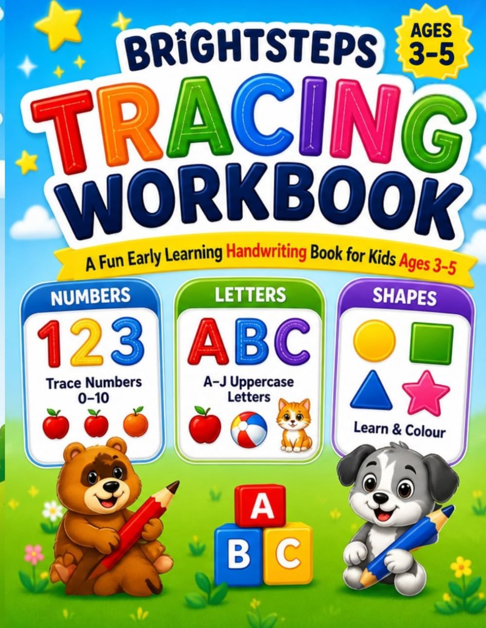 BrightSteps Tracing Workbook: A Fun Early Learning Handwriting Book for Kids Ages 3–5 (My First Learning Workbook) by Bright steps Learning