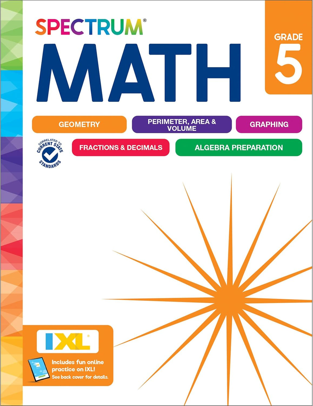 Spectrum 5th Grade Math Workbooks, Mathematics Activity Book for Kids Ages 10-11, Geometry, Fractions, Decimals, Algebra Prep, and More, Classroom and Homeschool Curriculum by Spectrum