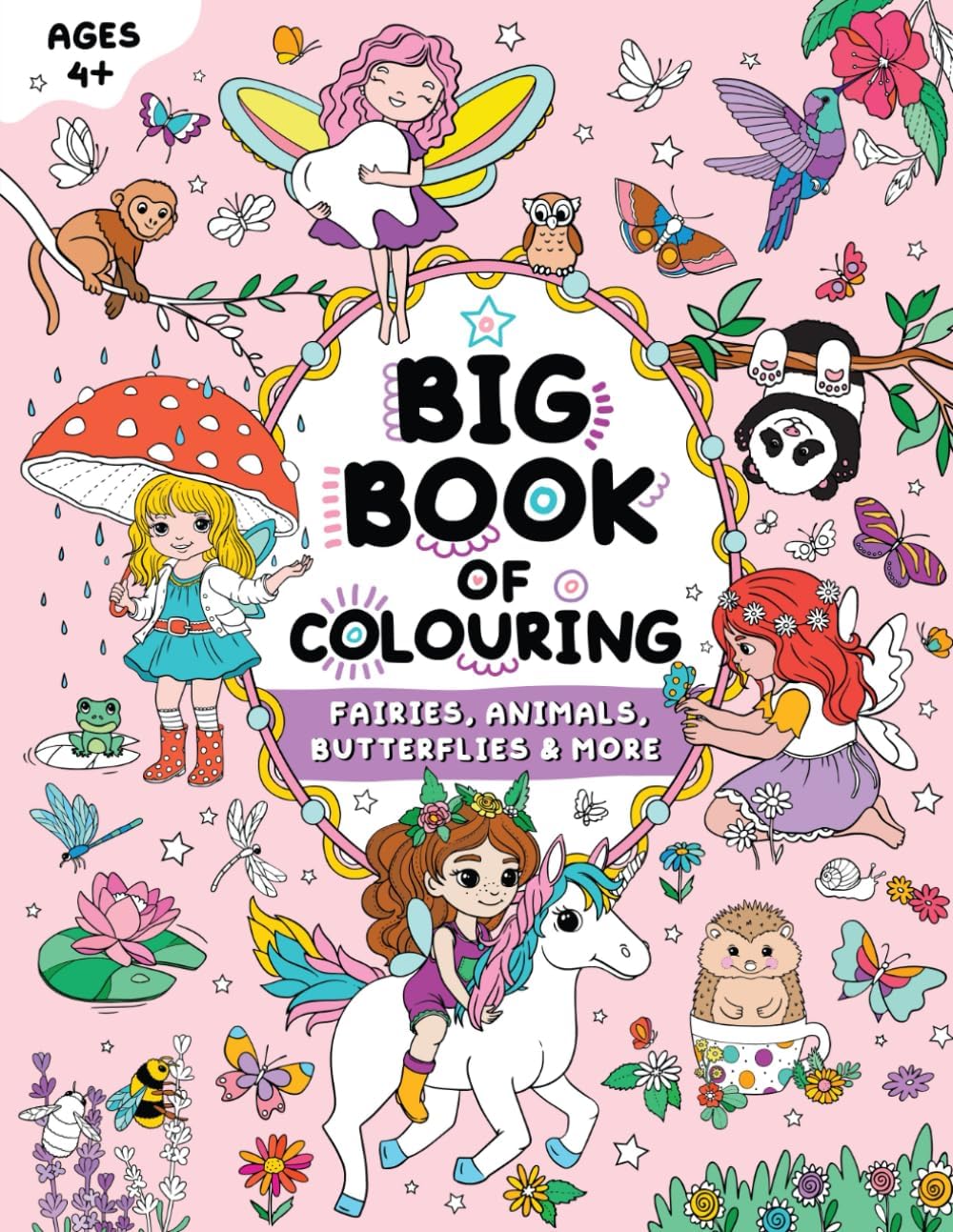 Big Book of Colouring for Girls: For Children Ages 4+ (Big Books of Colouring (Ages 4+)) by FairyWren Publishing