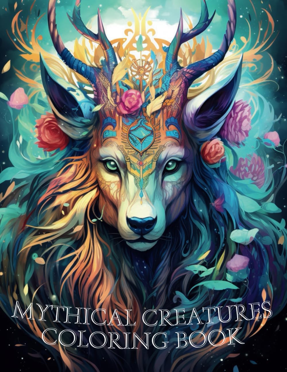 100 Mythical Creatures: Adult Coloring Book — Relaxing Book to Calm your Mind and Stress Relief — Beautiful Designs of Animals, Dragons, Unicorns, Griffins and many More by Allen Lee