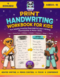 Print Handwriting Workbook for Kids 8-12: Fun Weekly Practice Exercises to Learn Writing, Penmanship & Motor Skills with Jokes, Science Facts & ... (Elementary Grade Writing Prompt Books) by Polymath Panda