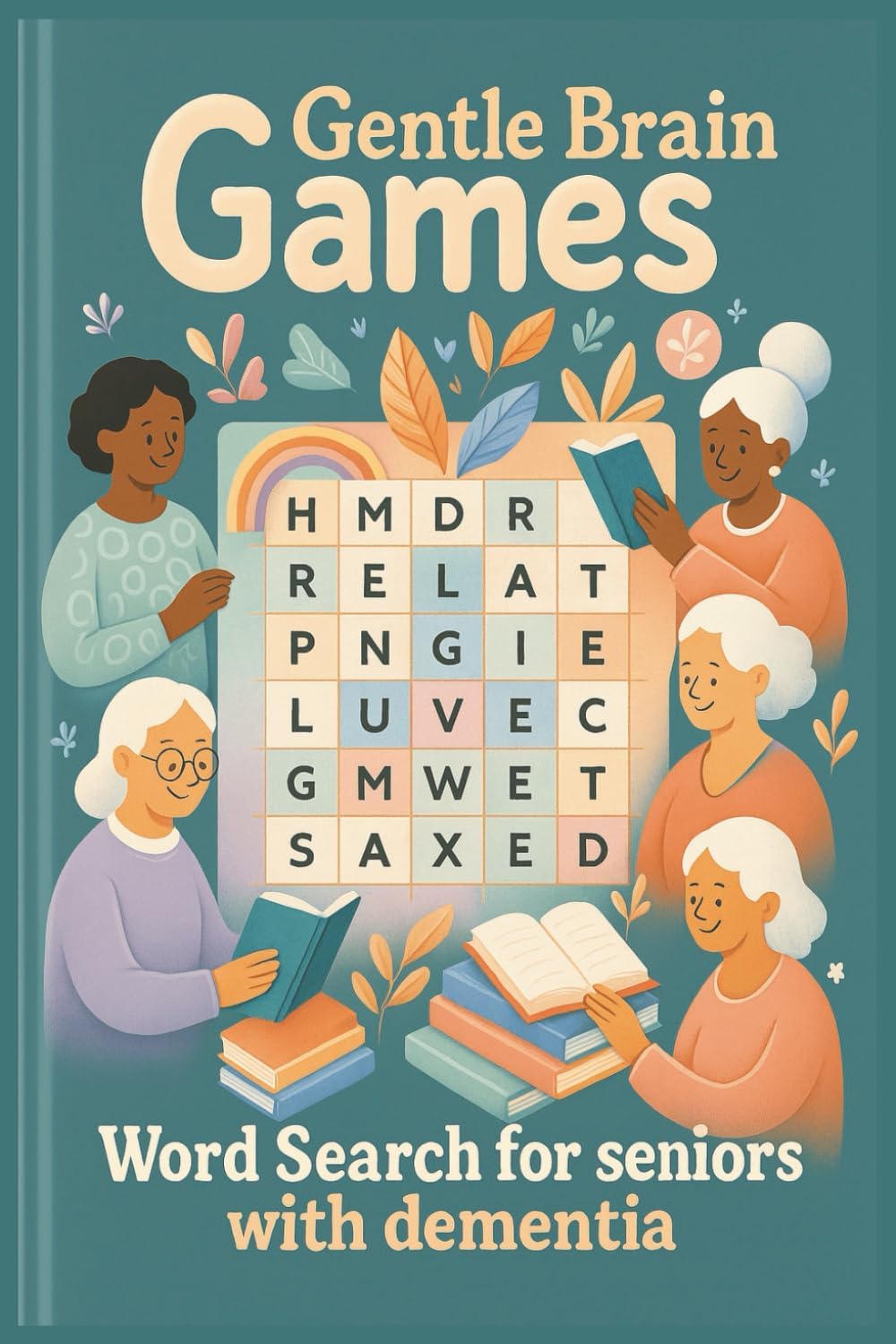 Gentle Brain Games Word Search Puzzle Book: Easy to Read Print for seniors with dementia, alzheimer's | 6x9 inches, 110 Pages | 50+ Puzzles Gift for you love one's (Gentle Brain Games Puzzle Books) by Keith CA