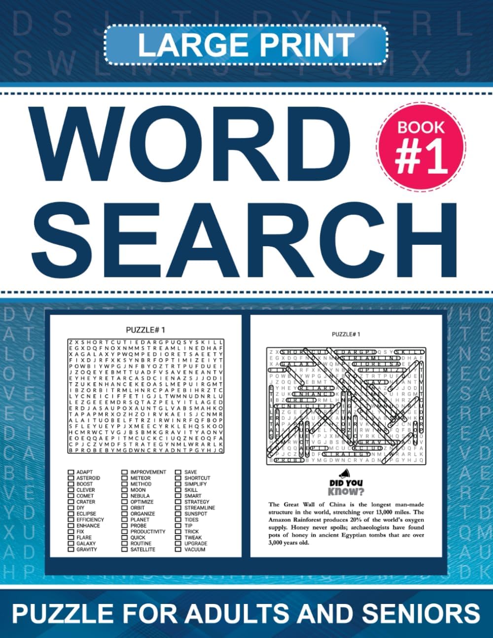 Large Print Word Search Book for Adults and Seniors: Anti Eye-Strain, Relaxing Word Find Activity with 100 Themes, 2100 New Words, One Solution Per ... Large Print for Teens, Adults, and Seniors) by Tobias Hart