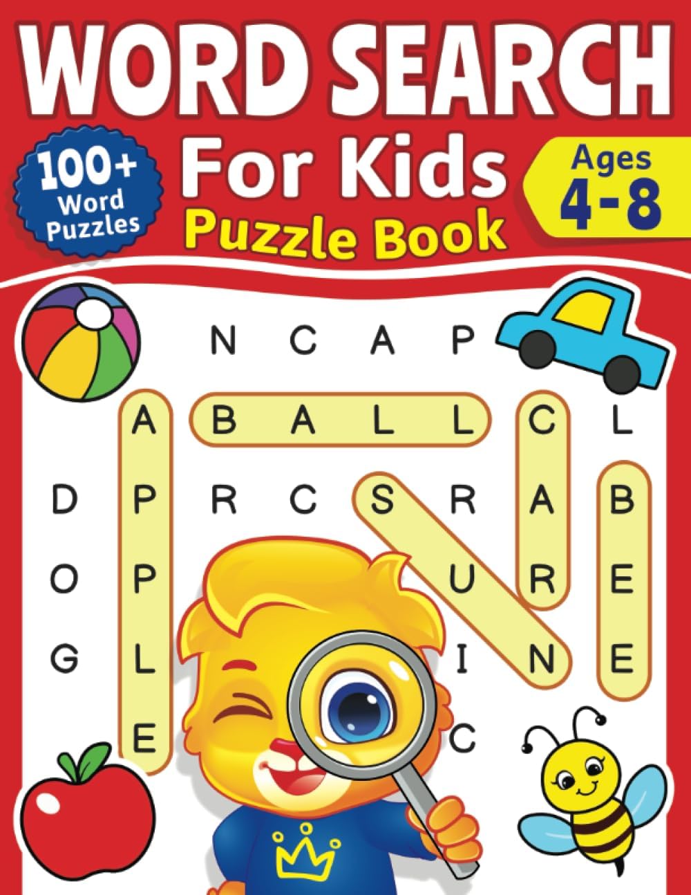 Word Search For Kids Puzzle Book: 100+ Word Puzzles | Fun Challenges For Children Ages 4-8 | Search and Find Words Activity Book With Multiple Levels Of Difficulty by Lucas & Friends by RV AppStudios