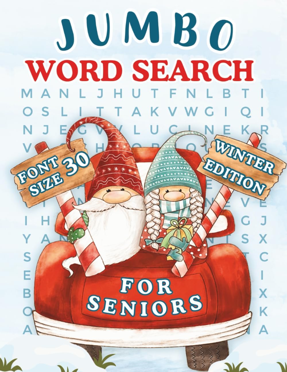 Jumbo Word Search for Seniors, Winter Edition: Extra Large Print Puzzles for Gentle Relaxation, Stress Relief, and Calm Focus on Cozy Winter Nights by Nia Brainy
