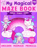 Maze Book for Kids Ages 4-8: Unicorn, Mermaid, Princess Activity Book by BJB Publishing