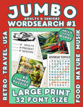 Jumbo Word Search for Adults and Seniors Extra Large Print 32 Font Size Vol.1: Eye Friendly Word Finds with 1370 Hand-Picked Words with Relaxing ... Puzzles Retro Nostalgic Topics included. by BY THE WINDOW PRODUCTION