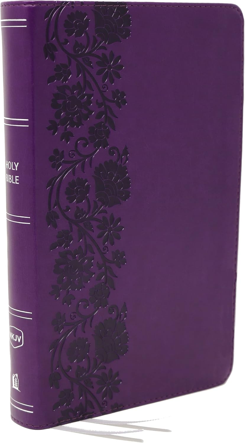 NKJV, End-of-Verse Reference Bible, Personal Size Large Print, Leathersoft, Purple, Red Letter, Comfort Print: Holy Bible, New King James Version by Thomas Nelson