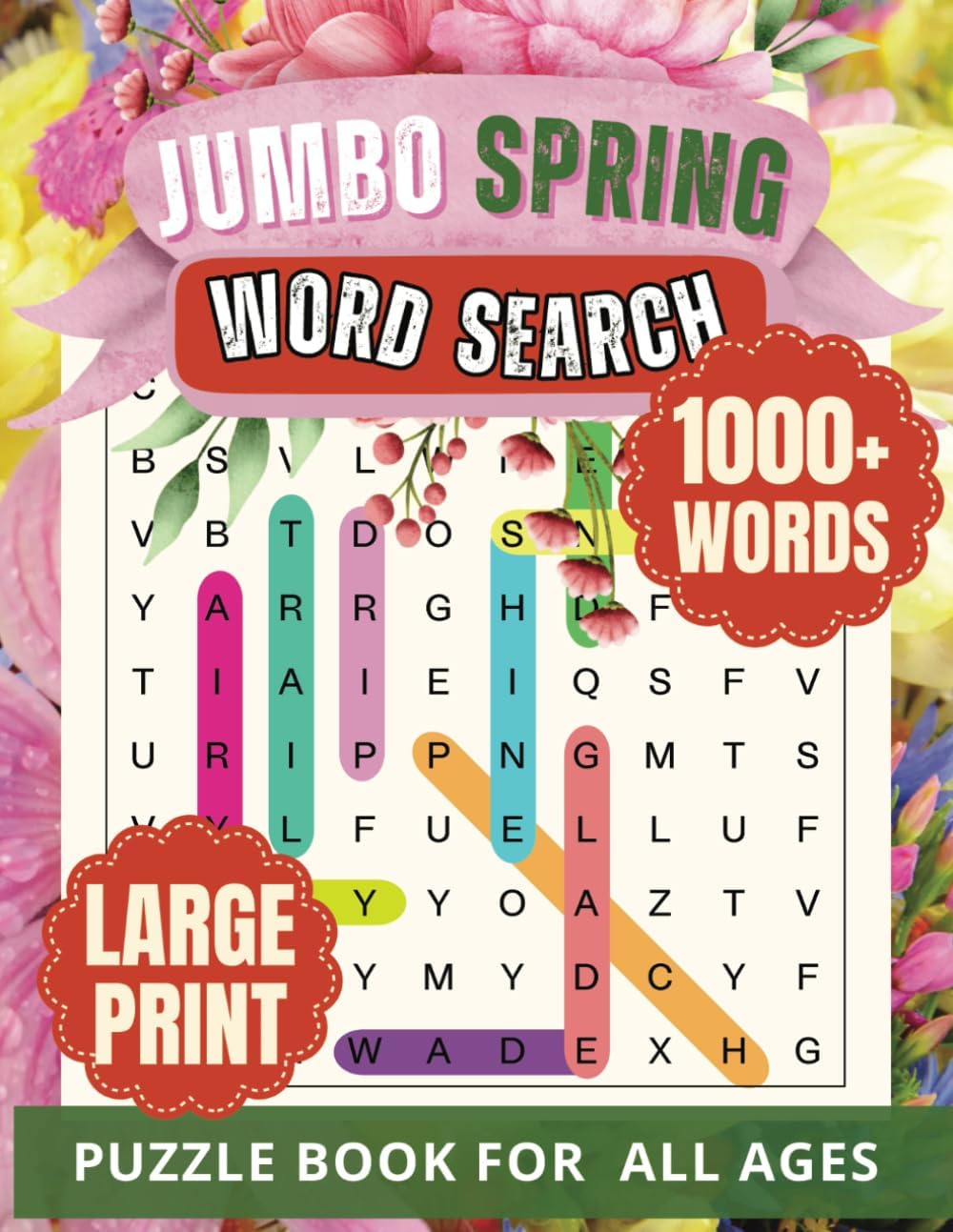 Jumbo Word Search Puzzle Book for Adults and Seniors: 120 Large Print Puzzles for Brain Boosting Fun by Zineb B.