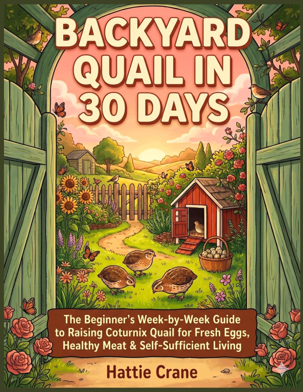 Backyard Quail in 30 Days: The Beginner's Week-by-Week Guide to Raising Coturnix Quail for Fresh Eggs, Healthy Meat, and Self-Sufficient Living — Plus How to Turn Your Flock into Income by Hattie Crane