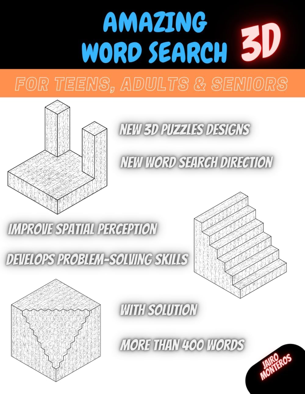 Amazing Word Search 3D: For Teens, Adults & Seniors by Ing. Jairo Monteros