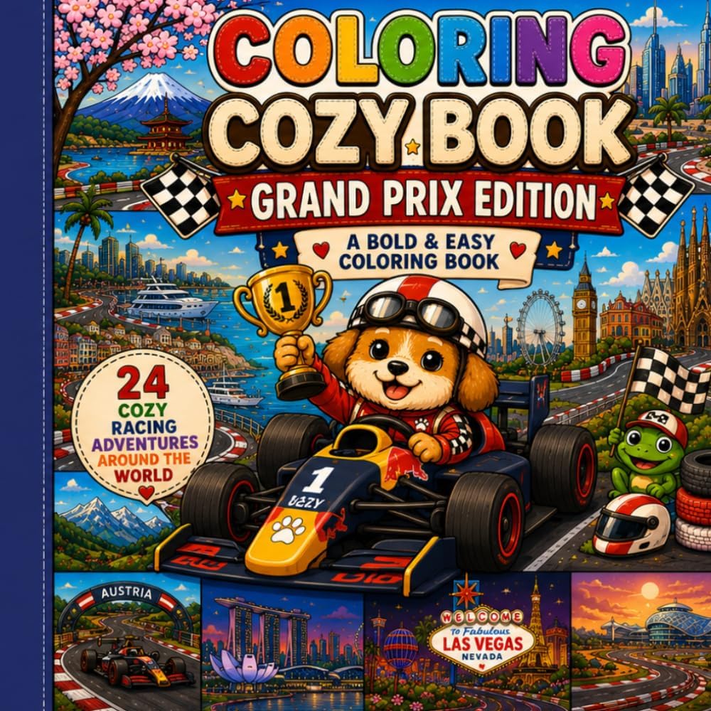 Coloring Cozy Book Grand Prix Edition (Spanish Edition) by Wandalee Suárez