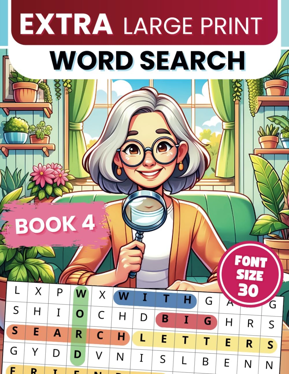Extra Large Print Word Search: Jumbo Word Search For Seniors & Adults | 50 Themed Puzzles With Very BIG Letters (30 Font Size) | Anti-Eye Strain And ... Seniors - With Fun Facts And Jumbo Solutions) by Happytude Press