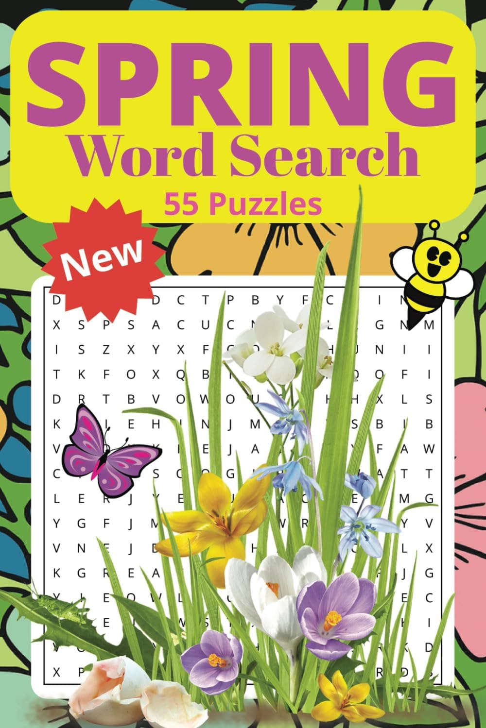 Word Search Season of Spring for Adults, Seniors, Teens: 55 Unique Word Search Puzzles with Results. 6x9 Compact Paperback by ARA's Book Publishing
