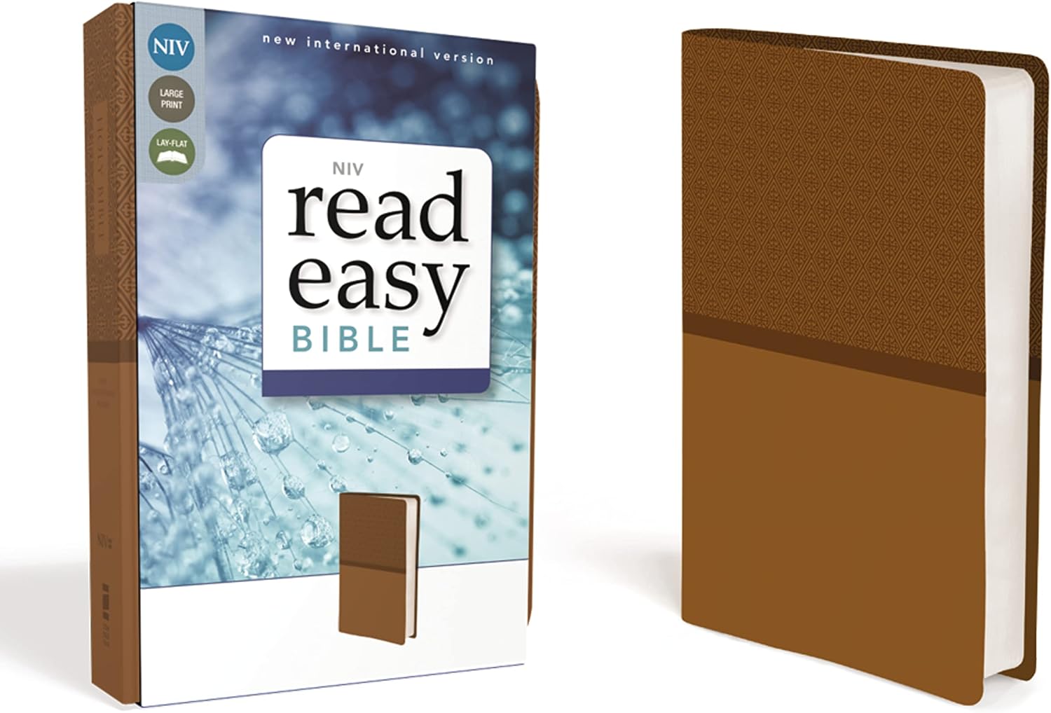 NIV, ReadEasy Bible, Large Print, Leathersoft, Tan, Red Letter by Zondervan