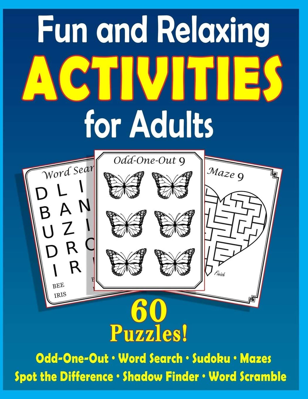 Fun and Relaxing Activities for Adults: Puzzles for People with Dementia [Large-Print] (Easy Activities) by Mighty Oak Books