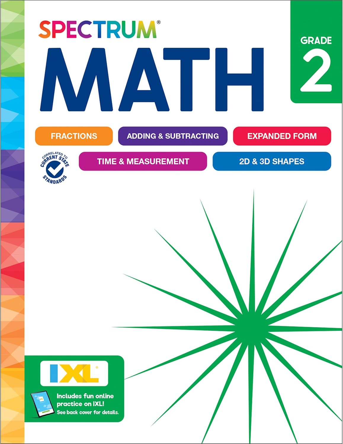 Spectrum 2nd Grade Math Workbook, Mathematics Activity Book for Kids Ages 7-8, Addition, Subtraction, Fractions, Telling Time, and More, Classroom or Homeschool Curriculum by Spectrum