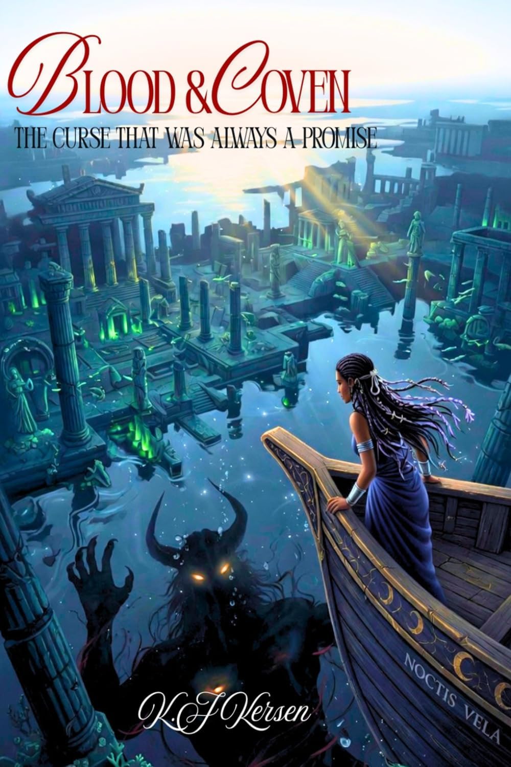 Blood and Coven: An Enemies-to-Lovers Witches and Vampires Romantasy by K.J Kersen