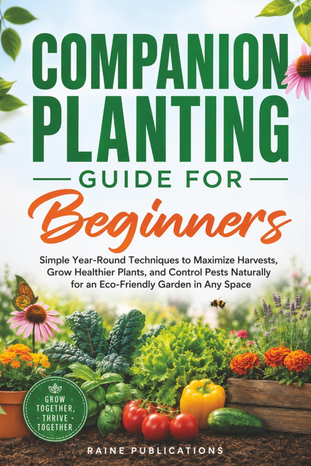 Companion Planting Guide for Beginners: Simple Year-Round Techniques to Maximize Harvests, Grow Healthier Plants, and Control Pests Naturally for an Eco-Friendly Garden in Any Space by Raine Publications