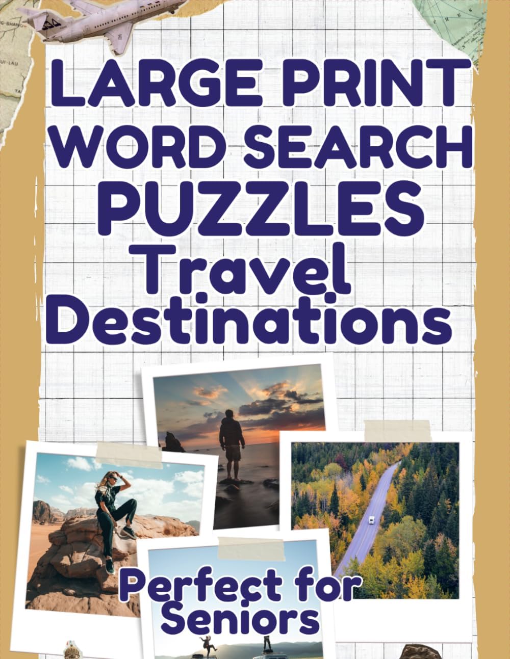 Large Print Word Search Puzzle Book for Adults and Seniors: 50 Travel Destination Themed Puzzles with Easy-to-Read 18pt Print and Complete Solutions by Ricky Lewis