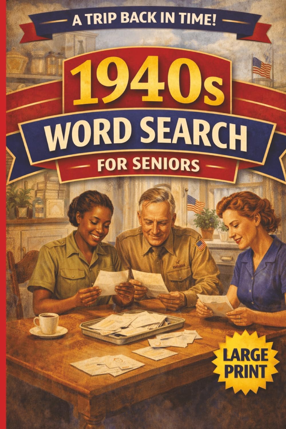 1940s Word Search for Seniors: Large Print Puzzles Featuring Classic Music, Cars, Food & Everyday Life (50 Puzzles) - Gift for Vacations, Holidays, ... (Timeless Memories Word Search Series) by David Mercer