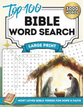 Large Print Bible Word Search for Adults and Seniors: Uplifting Puzzles with Solutions- Top 100 Most Loved Bible Verses for Hope and Faith by CG Publishing