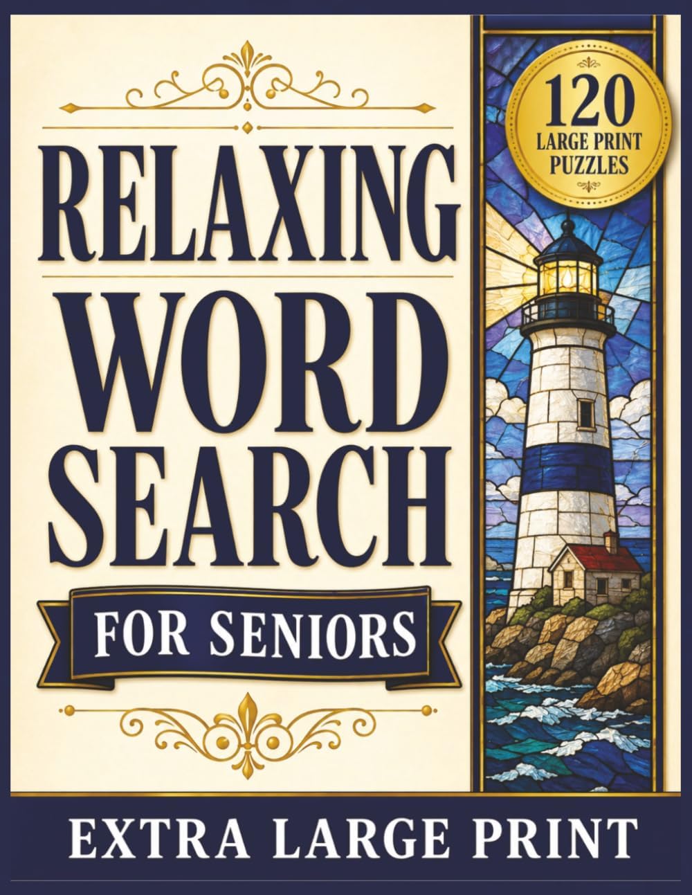 Relaxing Word Search for Seniors: 120 Large Print Word Search Puzzles for Relaxation, Quiet Enjoyment, and Screen-Free Fun (Large Print Word Search Collection for Seniors) by Seneca Book Press