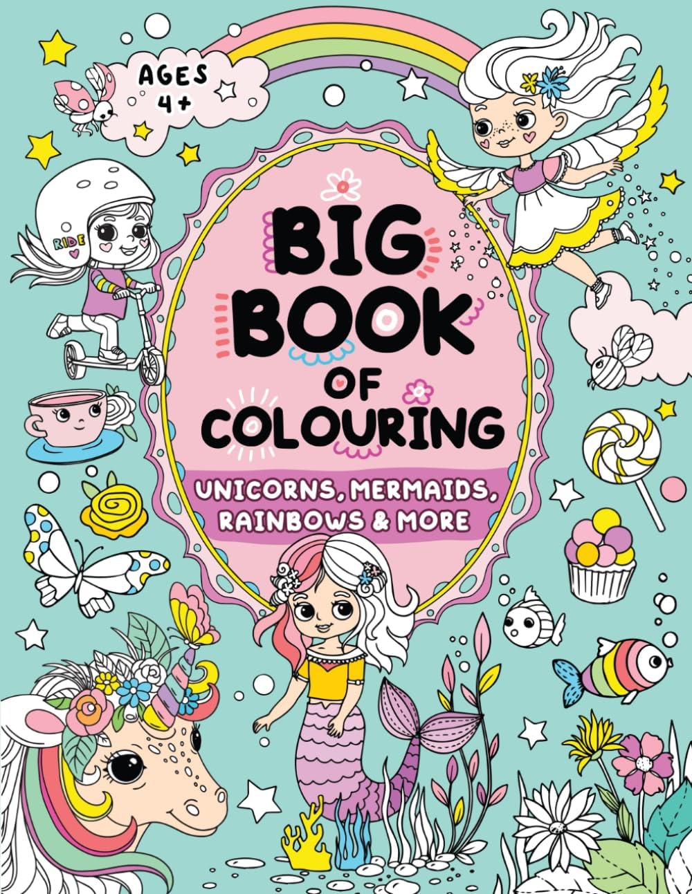 Big Book of Colouring for Girls: Children Ages 4+ (Big Books of Colouring (Ages 4+)) by FairyWren Publishing