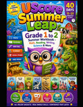 UScore Summer Leap: Grade 1 to 2 Summer Workbook - Math, Reading, Writing, Science & More by UScore Academy