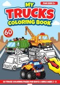 My Trucks Coloring Book: 45 Hand-Drawn Coloring Pages with Monster Trucks, Fire Trucks, Food Trucks, Construction Vehicles And More! by BipBapBop