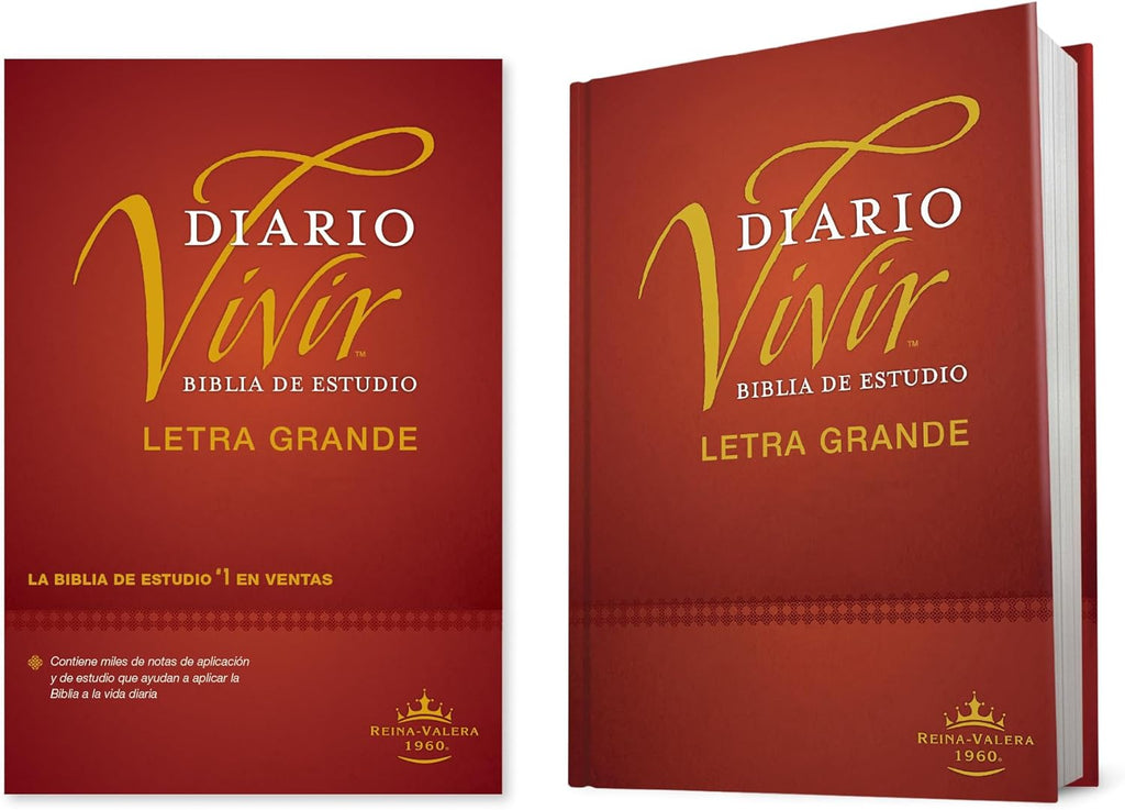 Biblia de estudio del diario vivir RVR60, letra grande (Tapa dura, Letra Roja) (Spanish Edition) by Tyndale