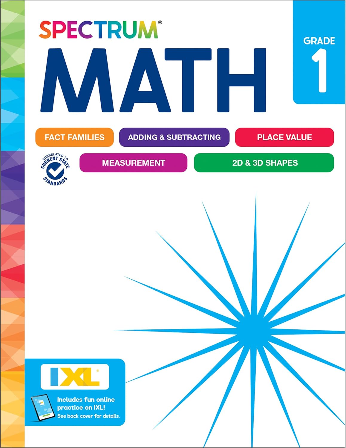 Spectrum 1st Grade Math Workbook, Mathematics Activity Book for Kids Ages 6-7, Addition, Subtraction, Place Value, Shapes, and More, Classroom or Homeschool Curriculum by Spectrum