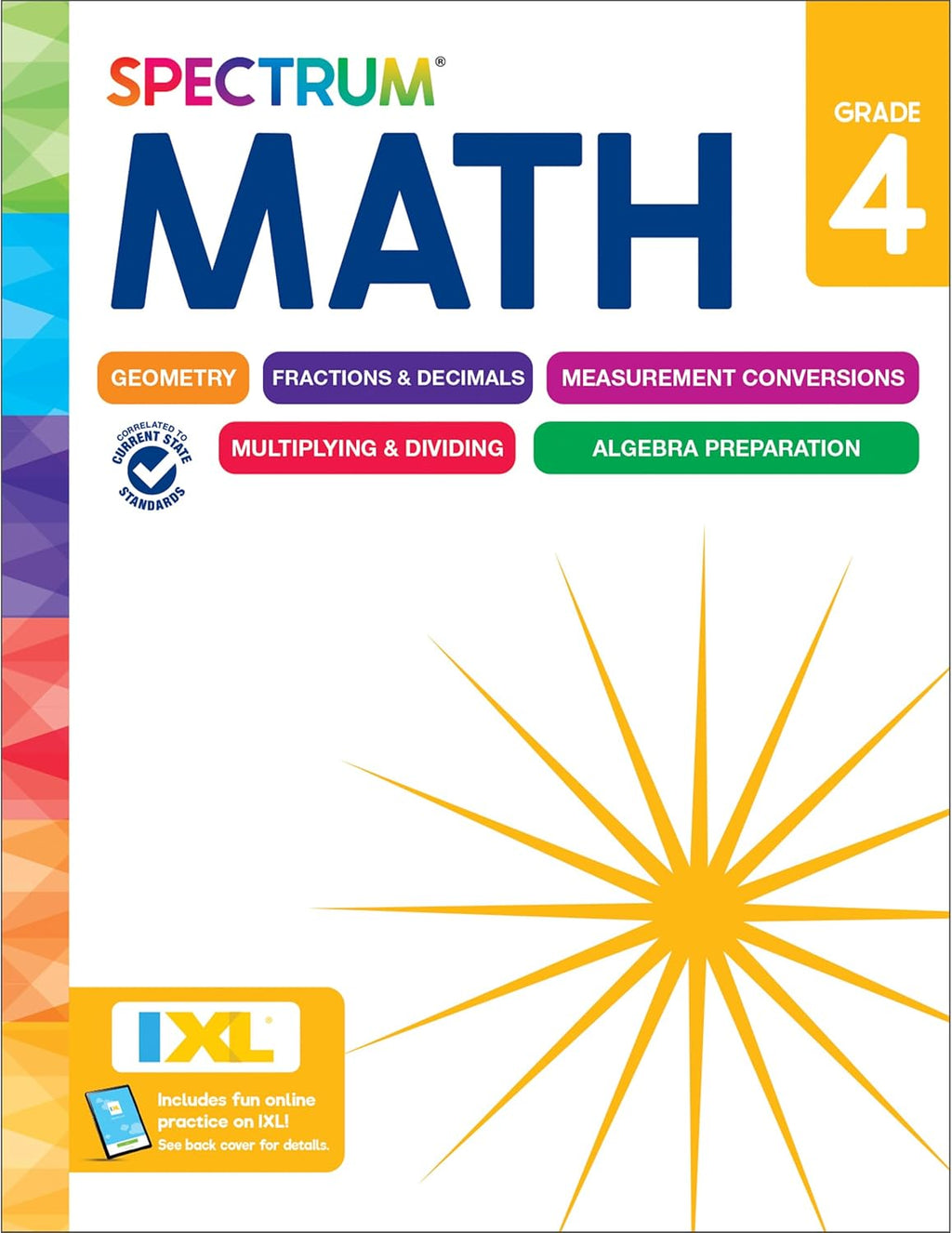 Spectrum 4th Grade Math Workbooks, Mathematics Activity Book for Kids Ages 9-10, Geometry, Fractions, Decimals, Algebra Prep, Multiplication, Division, and More, Classroom and Homeschool Curriculum by Spectrum
