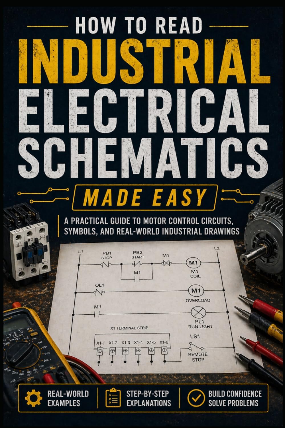 How to Read Industrial Electrical Schematics Made Easy: A Practical Guide to Motor Control Circuits, Symbols, and Real-World Industrial Drawings by Kirk Saavedra