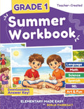 1st Grade Summer Workbook: A Teacher-Created 1st to 2nd Grade Summer Workbook with Math, Reading, Writing, Science, SEL and Spanish by Elementary Made Easy
