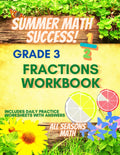 Summer Math Success: 3rd Grade Fractions Workbook: Identify, Add, Subtract and Simplify Fractions Workbook for Kids with Answers by All Seasons Math