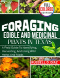 FORAGING EDIBLE AND MEDICINAL PLANTS IN TEXAS (FULL COLORED): A Field Guide To Identifying, Harvesting, And Using Wild Herbs And Foods by RUSSELL D. DIAZ